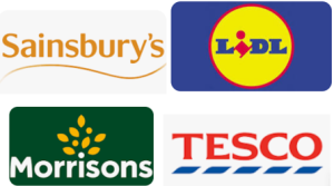 Supermarket logos